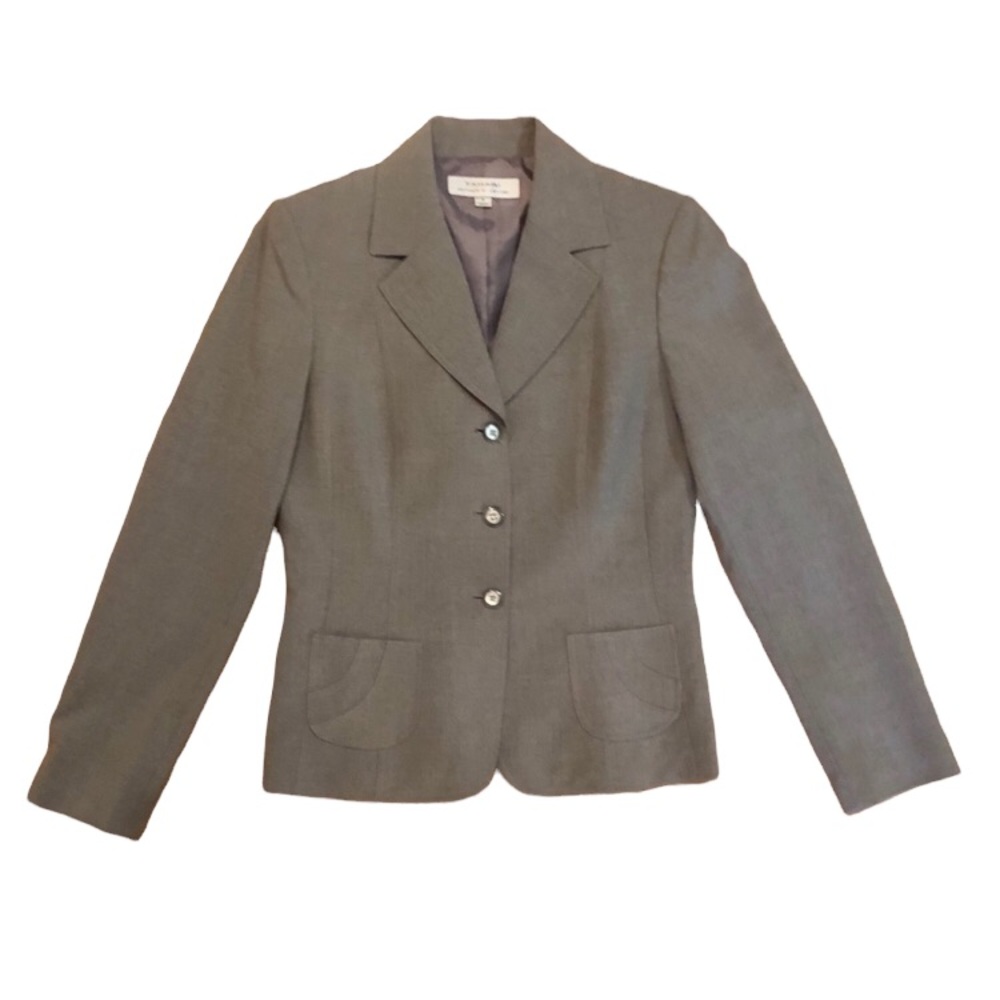 Tahari Arthur S. Levine Gray Suit Jacket Blazer, size 6